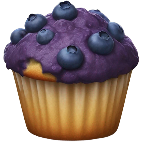 Blueberry lemon muffin emoji