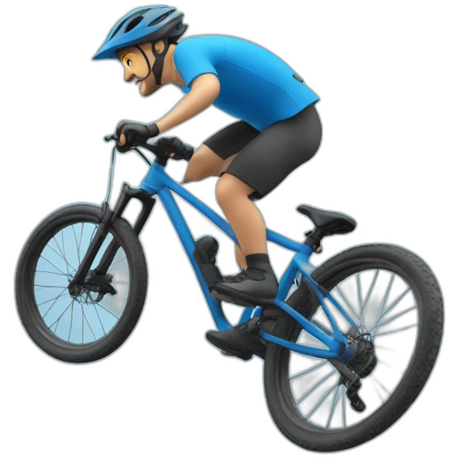 Man withe on the blue vtt jump emoji