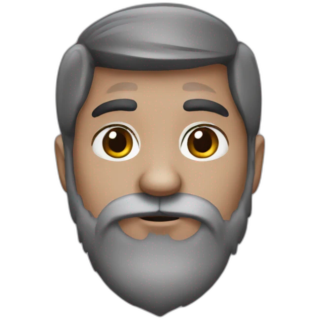 half raccoon half bearded man emoji