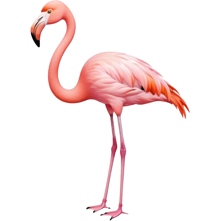flamingo standing on one leg emoji