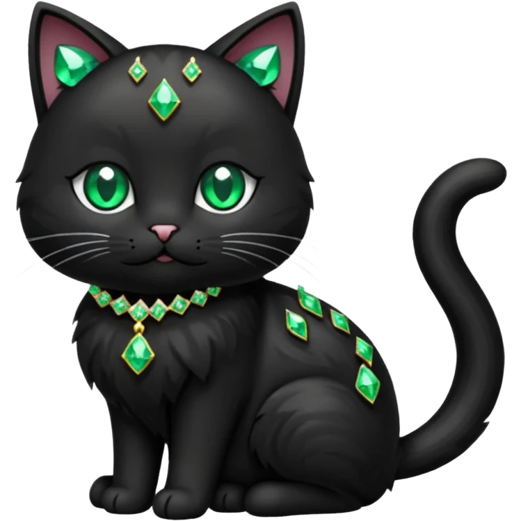 🐈‍⬛ with a small diamond  emoji