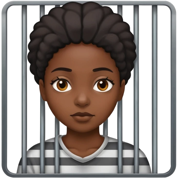 Black girl in jail emoji