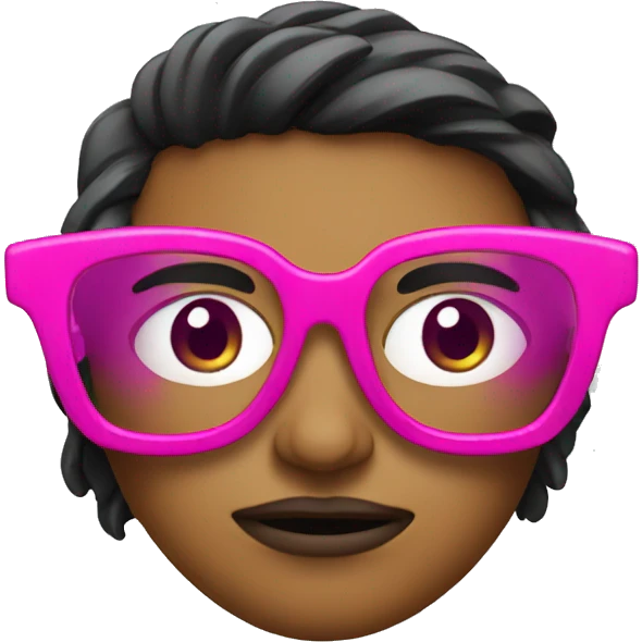 fierce hot pink glasses emoji