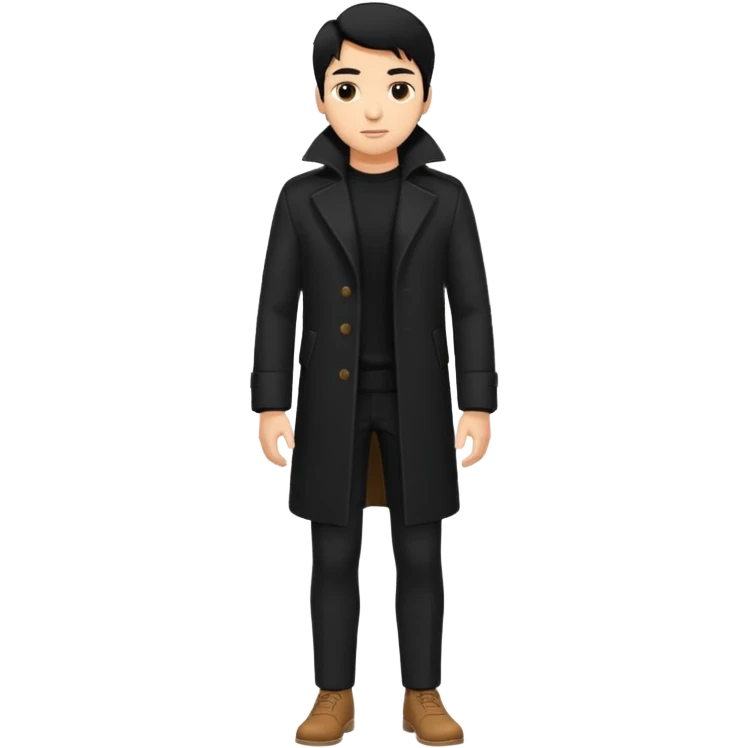 The Walking Man black hair all body emoji