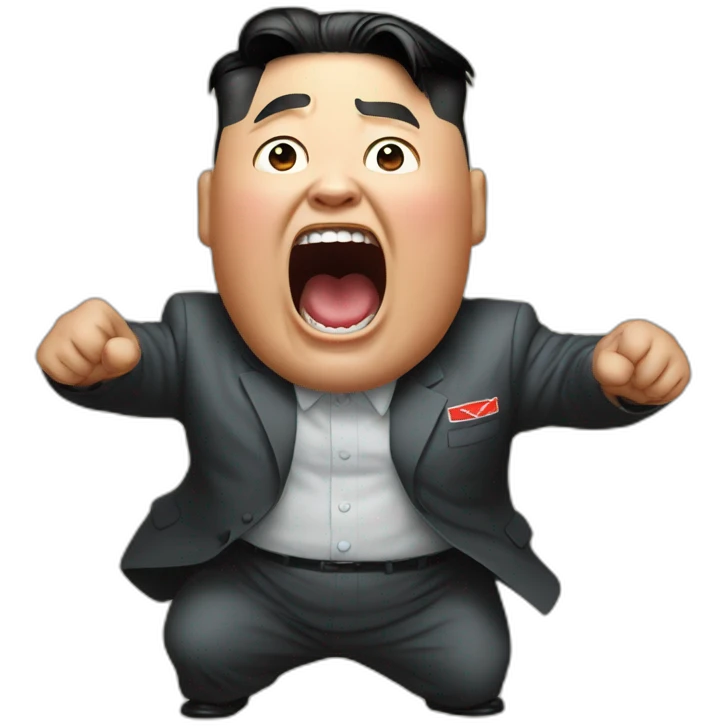Kim Jong un screaming emoji
