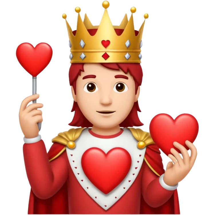 Red King in hearts emoji