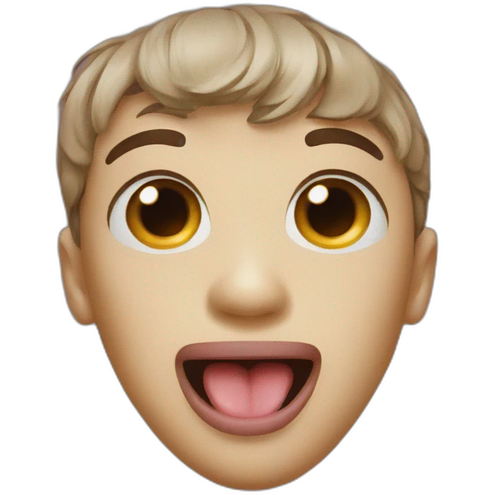 boy head tongue out emoji