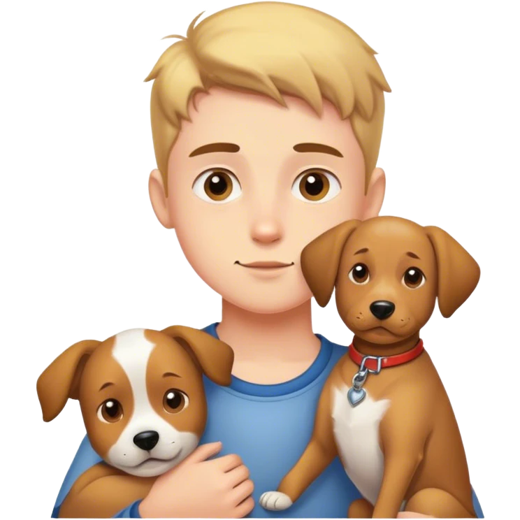 boy with dog  emoji