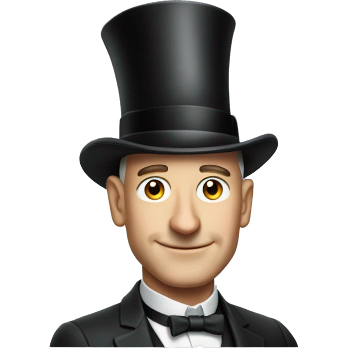 jeff bezos with a top hat and a monocle emoji