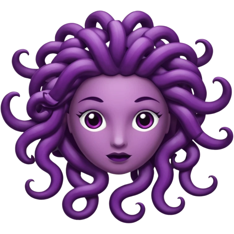 Hazme una medusa con piel de uva morada emoji