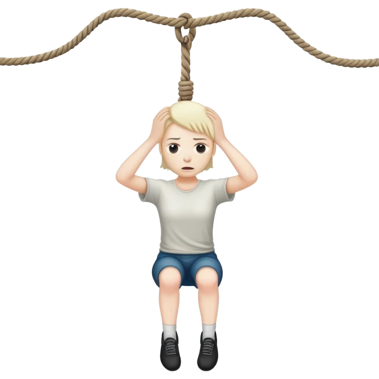 person hanging from a noose emoji