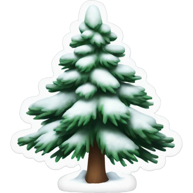 Pine tree with snow emoji