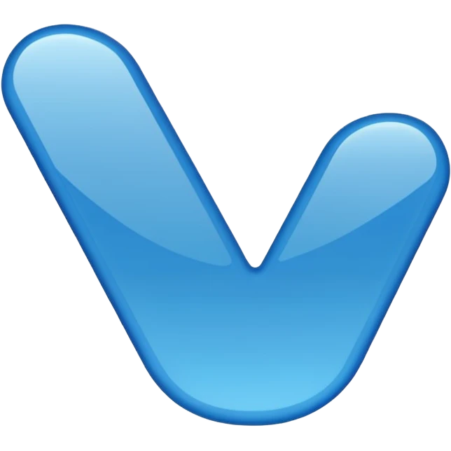 Verificado azul volteado emoji