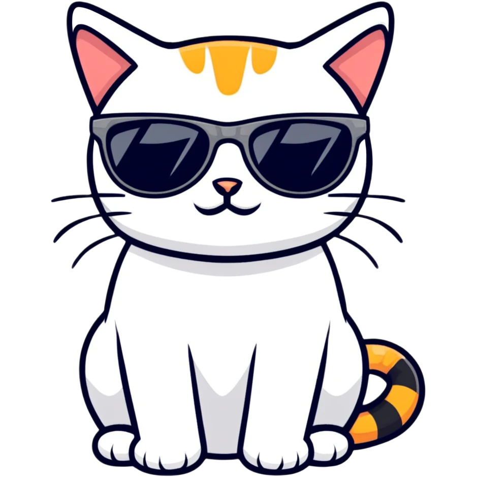 Cat with sunglasses emoji