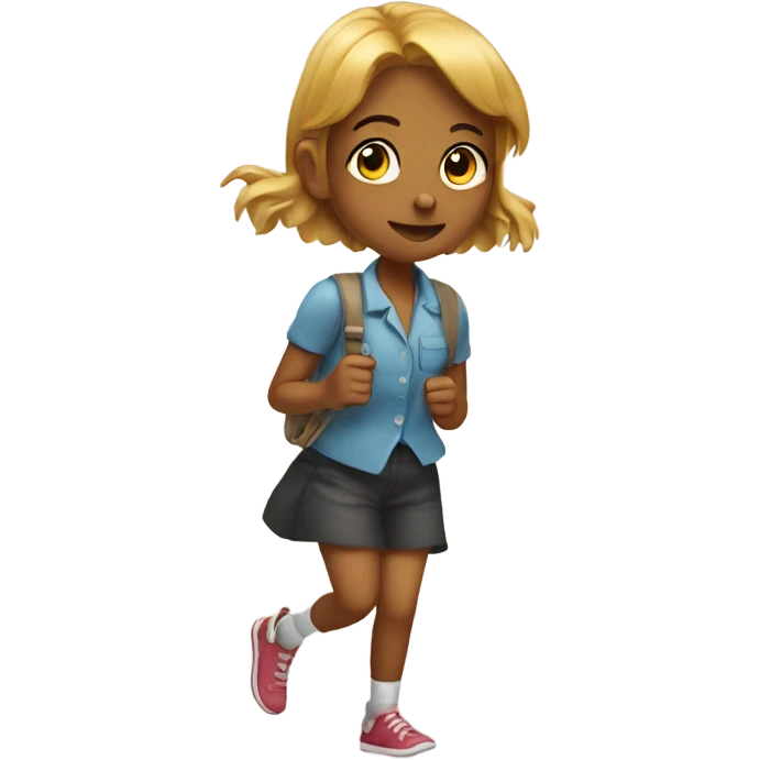 Girl crabwalking emoji