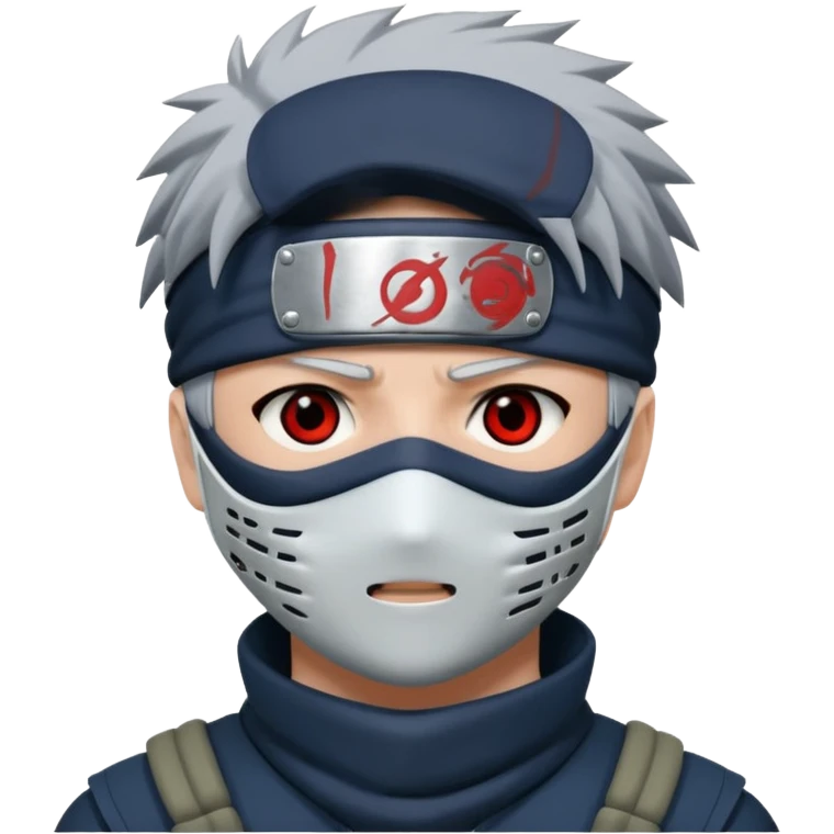 Kakashi hatake in sharingan eyes amsk emoji