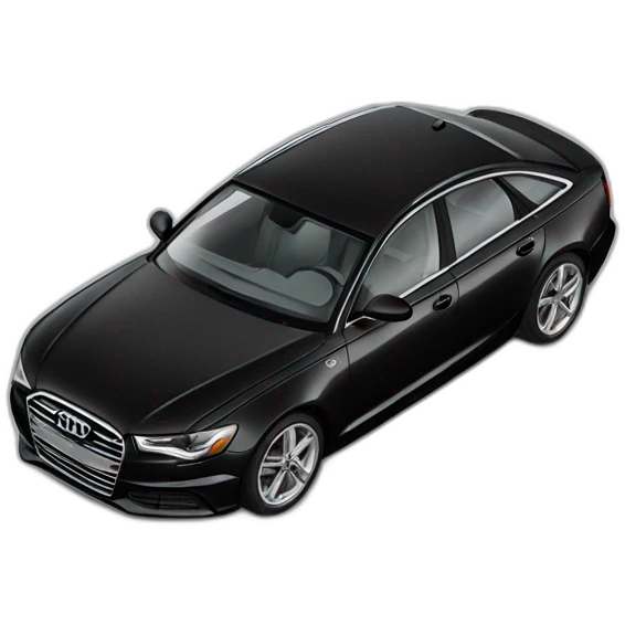 audi a6 sedan black emoji