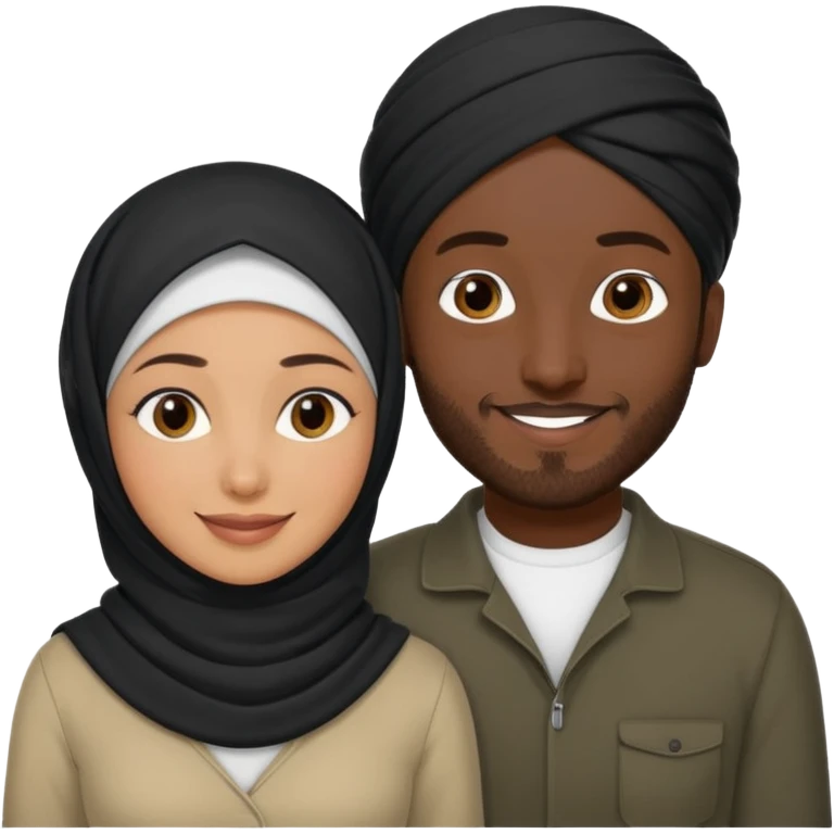 Mixed hijabi wife only  black husband black   emoji