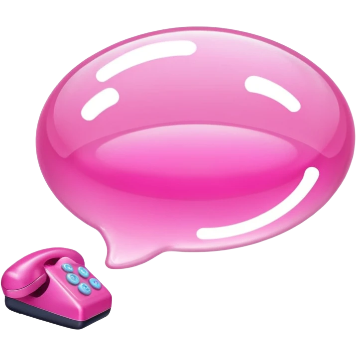pink phone contacts bubble emoji