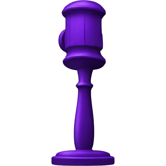 Purple judge hammer  emoji