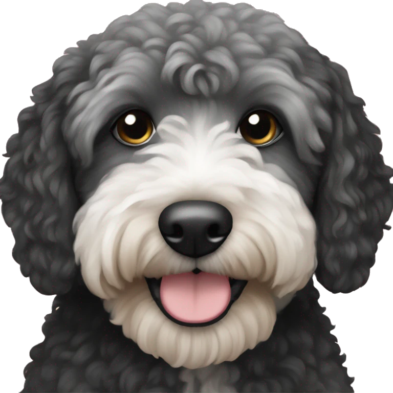 Berbedoodle black  emoji