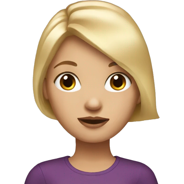 blonde girl with big head called ava  emoji