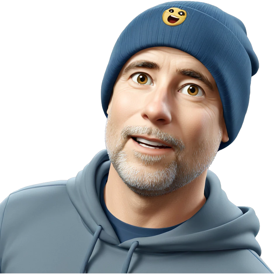 cool guy in beanie hoodie emoji