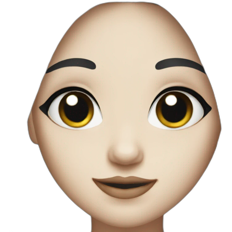 beautiful girl with black hair and white skin emoji