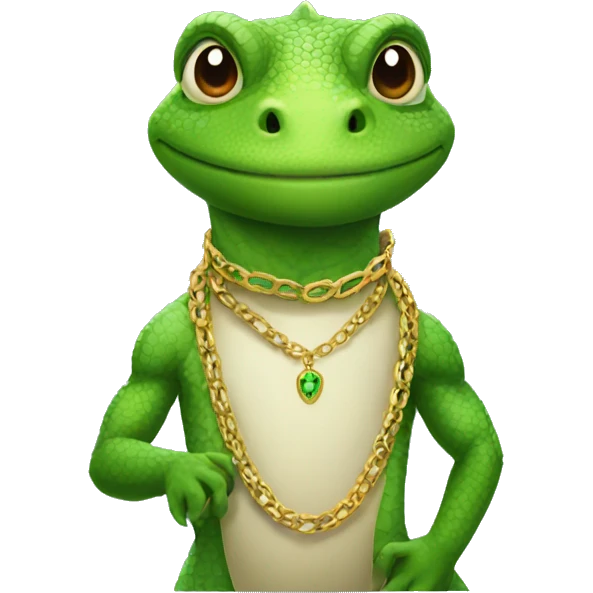 Lizard with a good necklace emoji