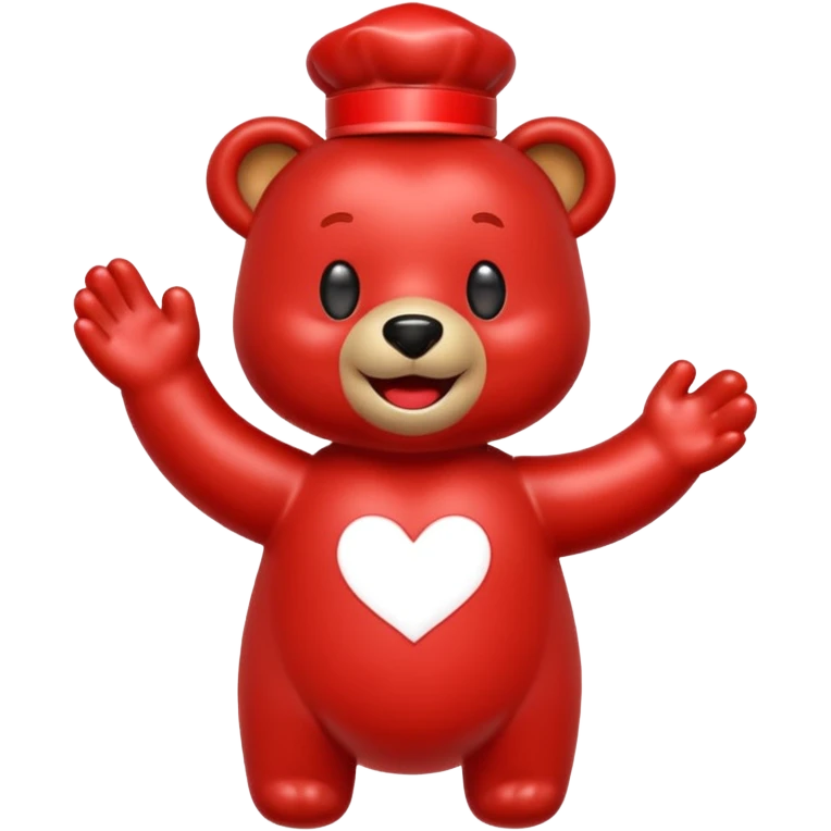 Make an emoji out of a ketchup bear. emoji