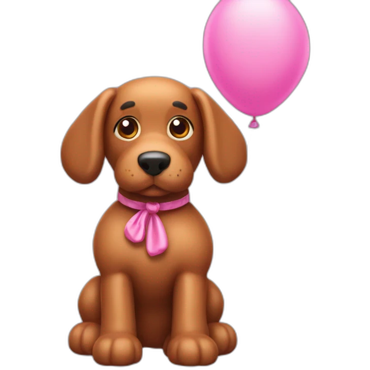 Pink balloon dog emoji