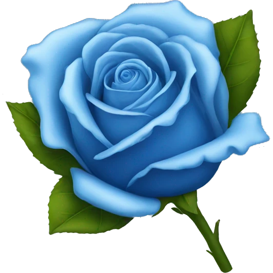 Blue rose head emoji