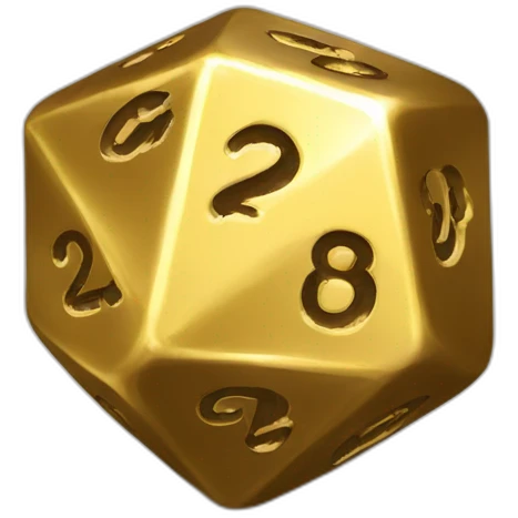gold d20-dice emoji