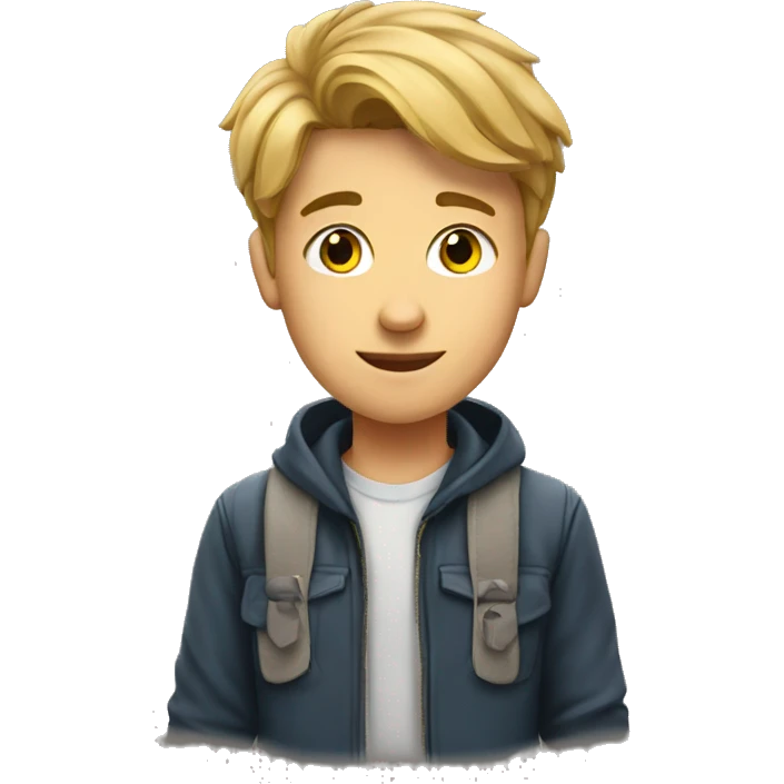 A teenage boy student emoji