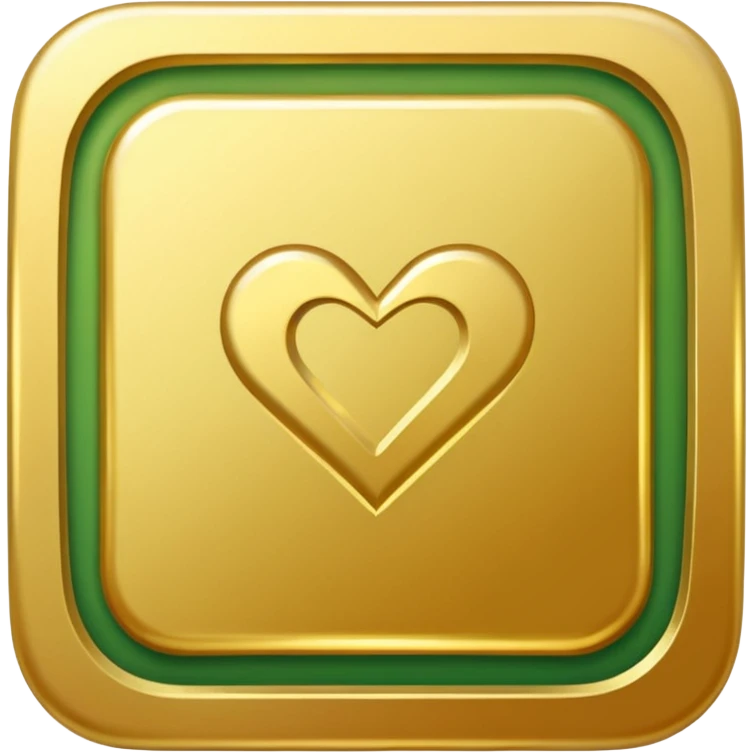 right check with golden and green colours emoji