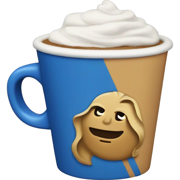 Blue coffee cup with Luke’s logo from Gilmore girls  emoji