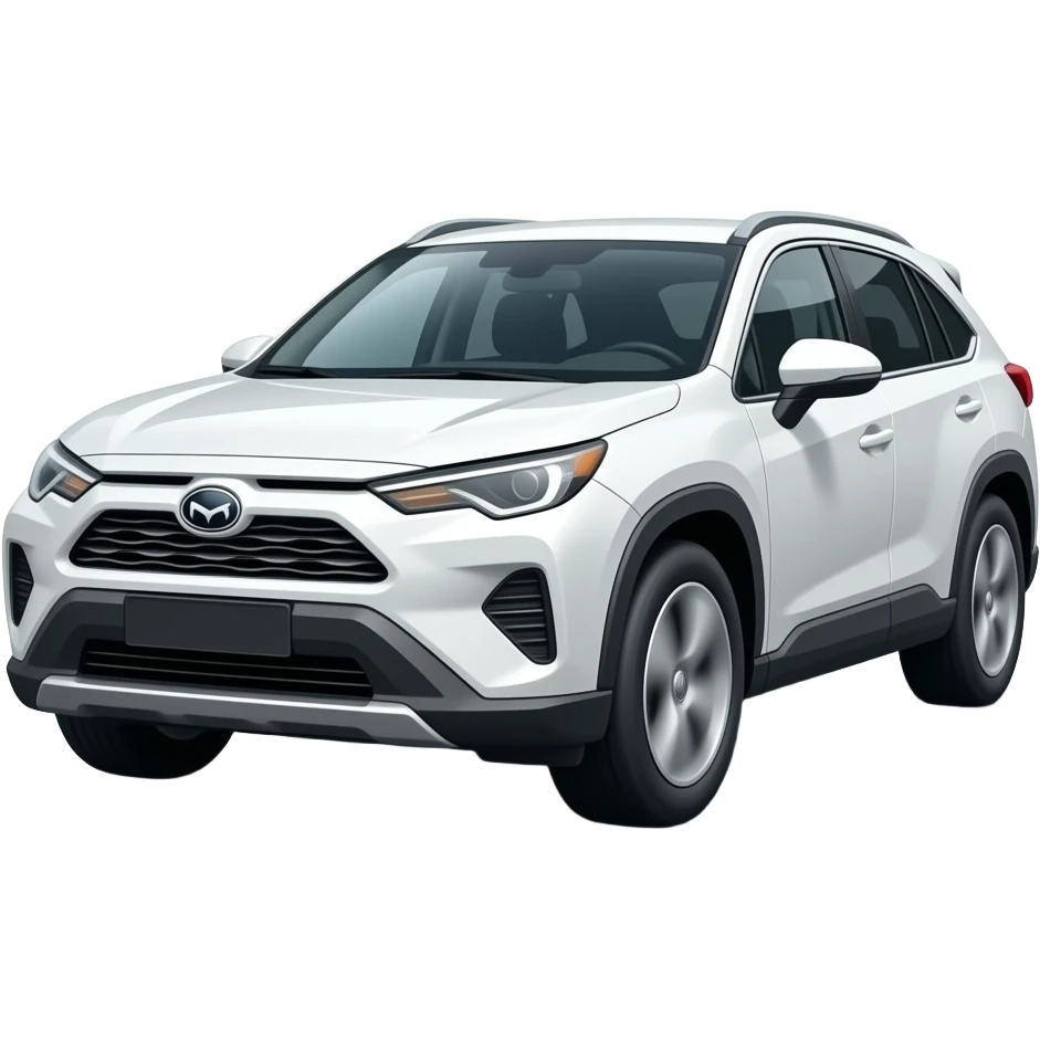 White suv zooming emoji