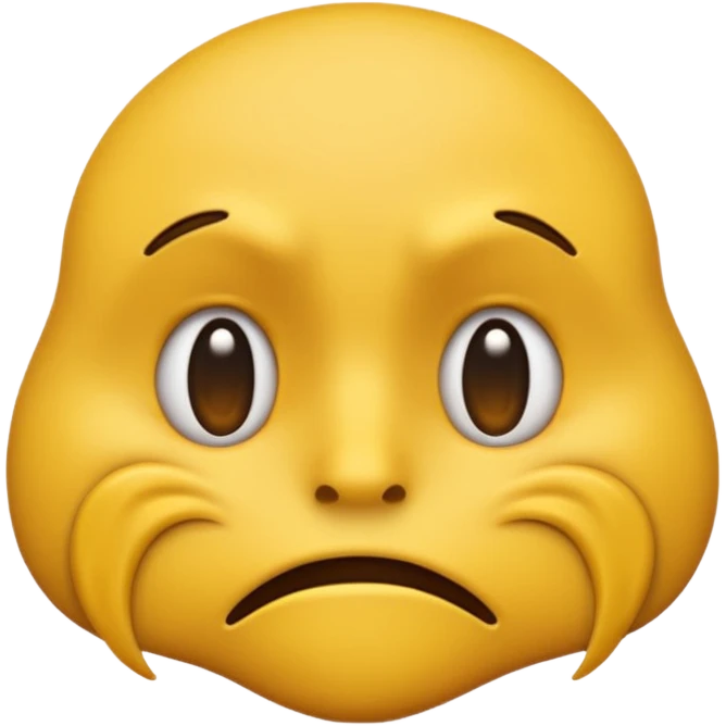 darkened yellow emoji face showing despair emoji