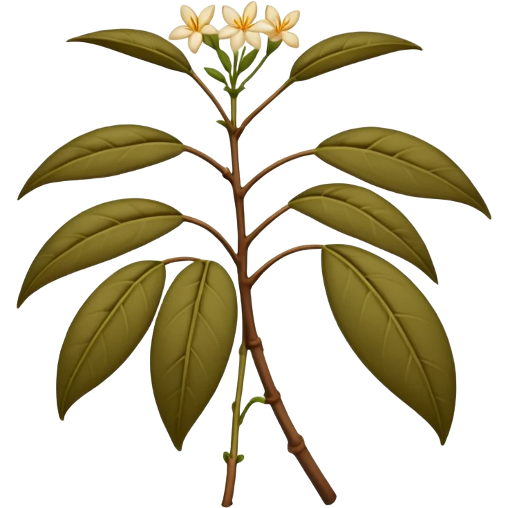 wilted indian jasmine without leaves in emoji format emoji