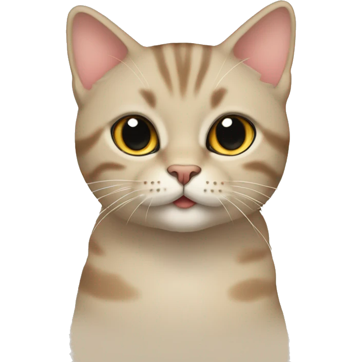 Cat, British short hair, beige, with Christmas vibe  emoji