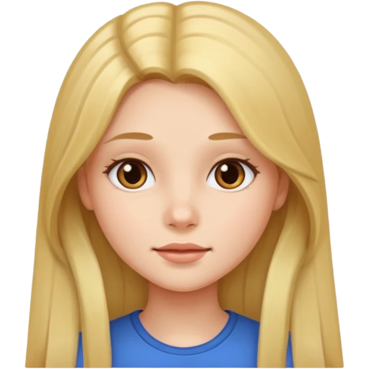 a girl with square face emoji