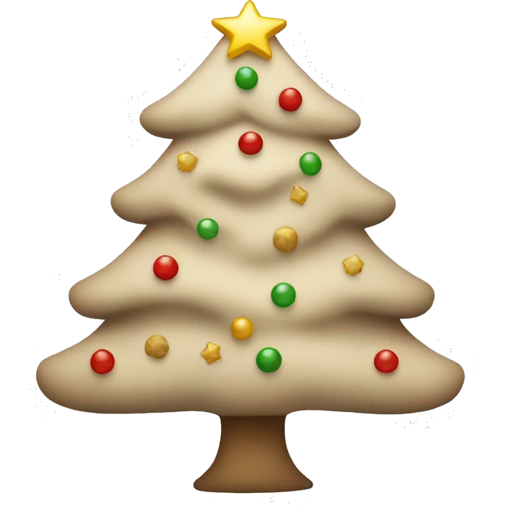Beige Christmas tree emoji