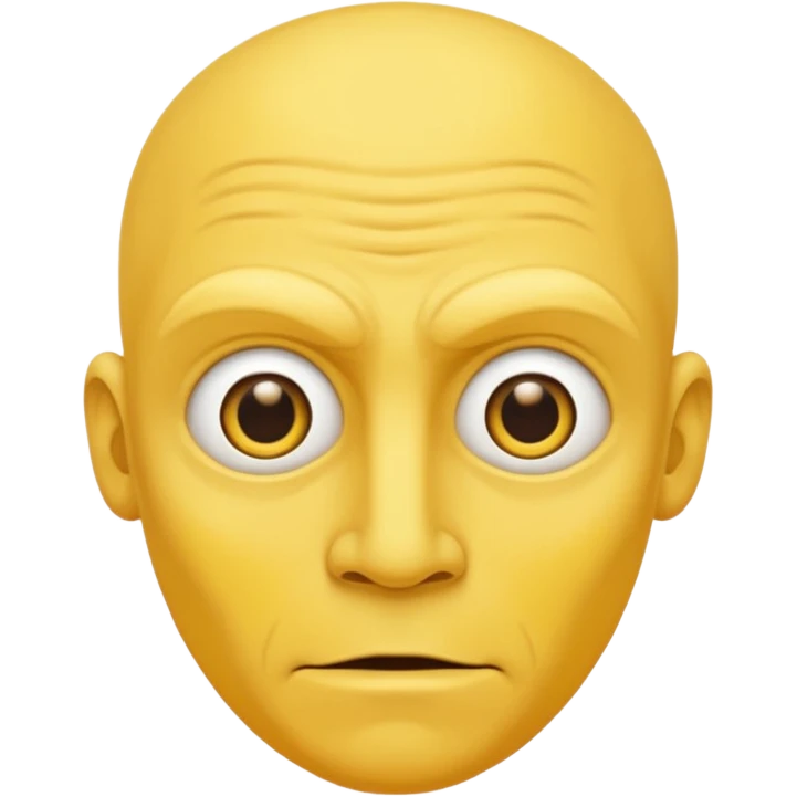 Bog eyed yellow man dealing like a moron emoji