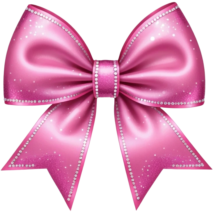 Pink sparkling bow emoji