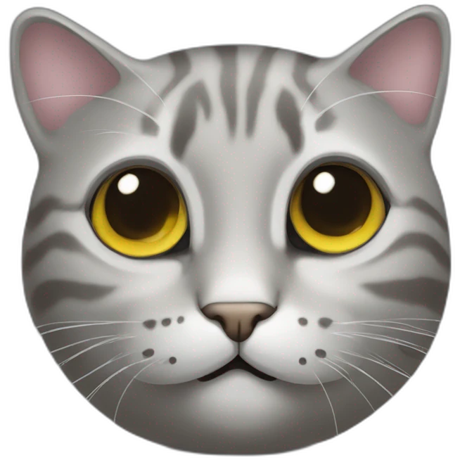 Chat gris énervée emoji