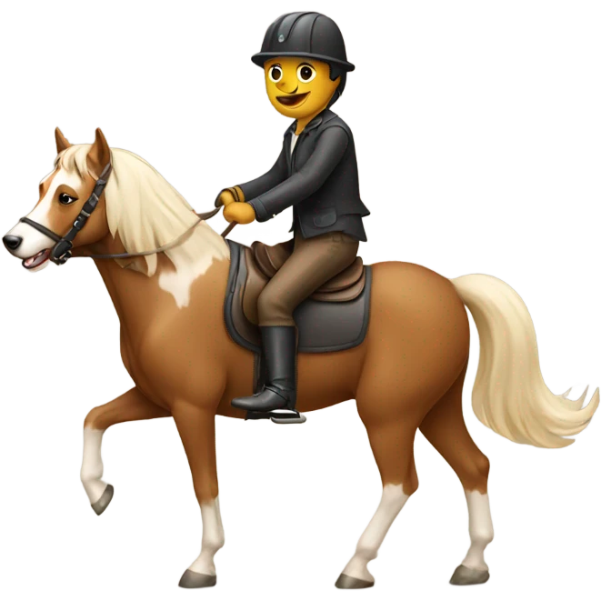 Dog riding horse emoji