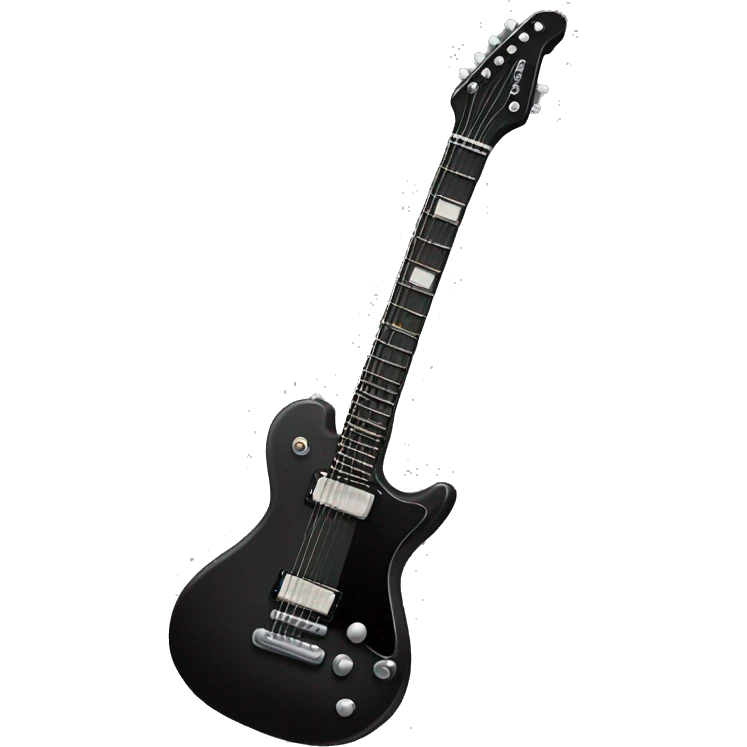 Black electric guitar emoji