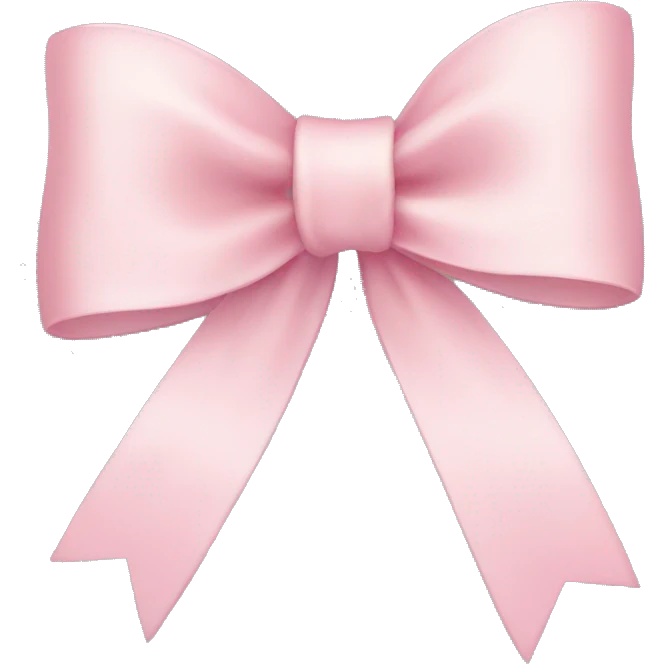light pink ribbon bow emoji
