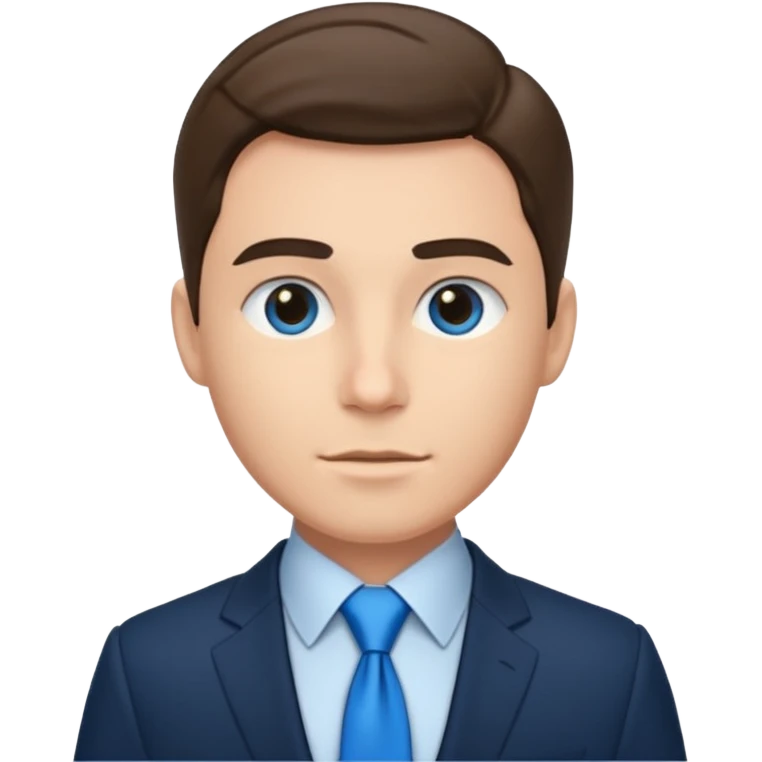 guy with suit and blue tie emoji