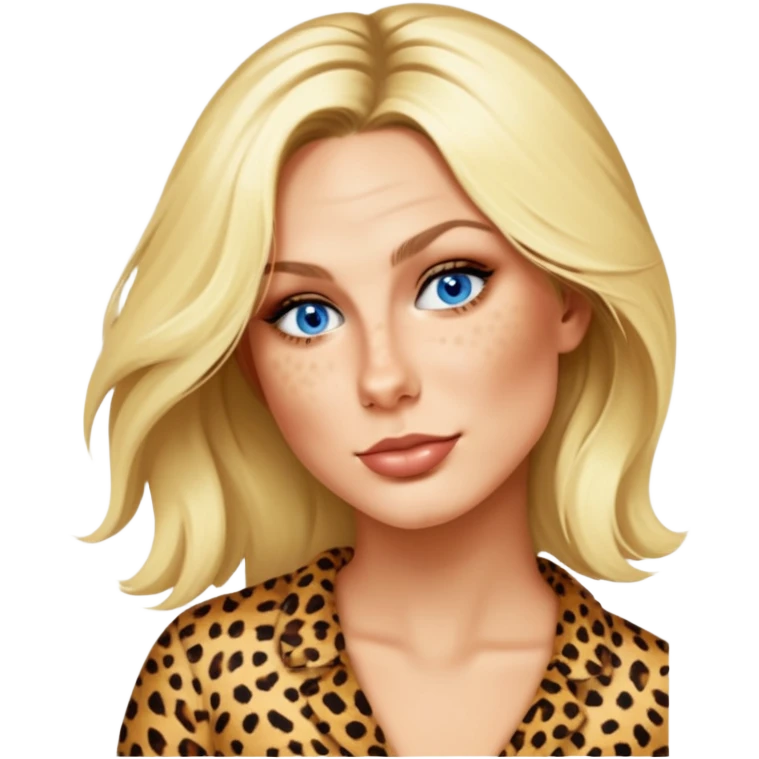 female, wearing leoprint  emoji